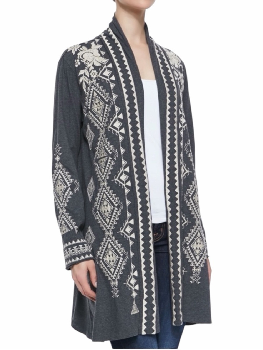 JOHNNY WAS | Tulia Embroidered Duster Cardigan